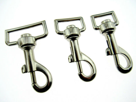 Heavy Duty Silver Metal Trigger Hooks For Dog Leads, Horse Leashes & Carry Gear - ThreadandTrimmings