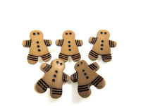 Gingerbread Man Buttons with Shank 16mm x 14mm