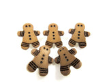 Gingerbread Man Buttons with Shank 16mm x 14mm