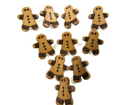 Gingerbread Man Buttons with Shank 16mm x 14mm