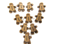 Gingerbread Man Buttons with Shank 16mm x 14mm