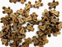 Gingerbread Man Buttons with Shank 16mm x 14mm