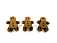 Gingerbread Man Buttons with Shank 16mm x 14mm