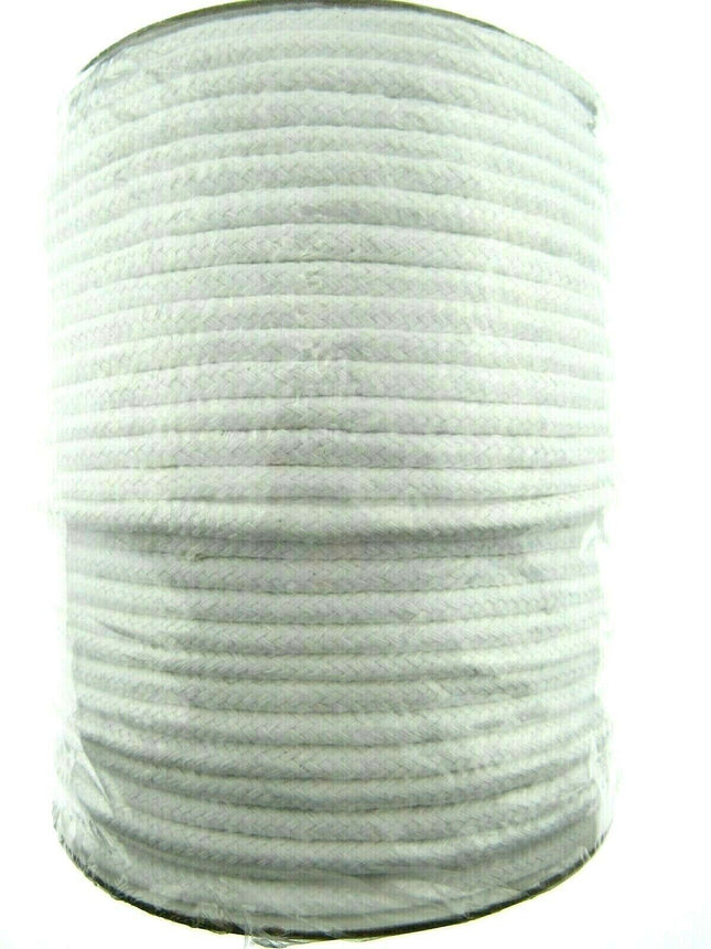 Smooth White Cotton Piping Cord BY THE ROLL 4mm 5mm 6mm 8mm - ThreadandTrimmings