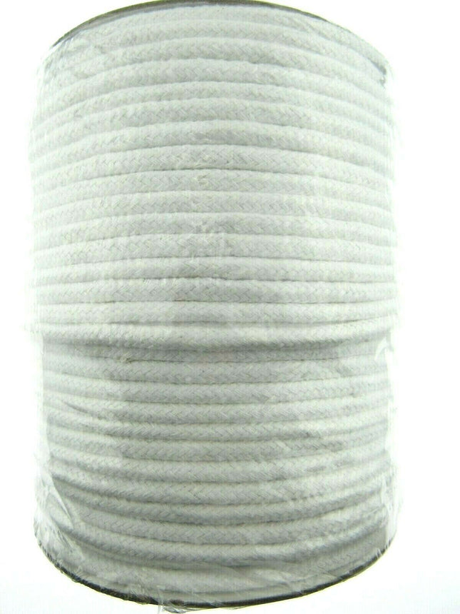 Smooth White Cotton Piping Cord BY THE ROLL 4mm 5mm 6mm 8mm - ThreadandTrimmings