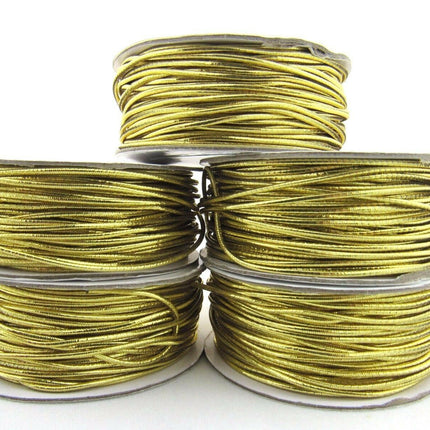 WHOLE ROLL BERISFORDS- 20m x 1.2mm ROUND LUREX METALLIC ELASTIC - GREAT FOR XMAS - ThreadandTrimmings