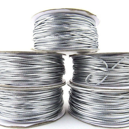 WHOLE ROLL BERISFORDS- 20m x 1.2mm ROUND LUREX METALLIC ELASTIC - GREAT FOR XMAS - ThreadandTrimmings