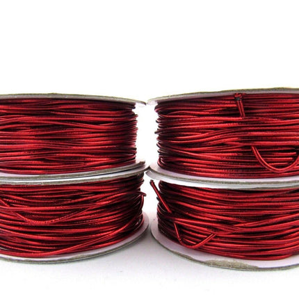 WHOLE ROLL BERISFORDS- 20m x 1.2mm ROUND LUREX METALLIC ELASTIC - GREAT FOR XMAS - ThreadandTrimmings