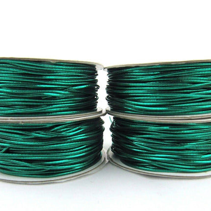 WHOLE ROLL BERISFORDS- 20m x 1.2mm ROUND LUREX METALLIC ELASTIC - GREAT FOR XMAS - ThreadandTrimmings