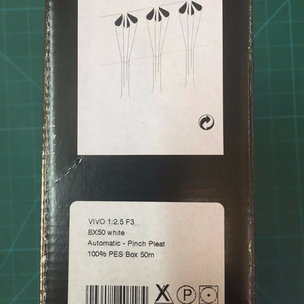 Pinch Pleat Curtain Tape - 80mm Wide - 3 Pleats - 1:2.5 Fullness - VIVO