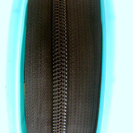 Continuous Nylon Zip Chain - 10m x 9mm - 4 Double & 4 Long Pull Non Lock Sliders - ThreadandTrimmings