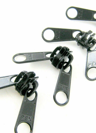 Continuous Nylon Zip Chain - 10m x 9mm - 4 Double & 4 Long Pull Non Lock Sliders - ThreadandTrimmings