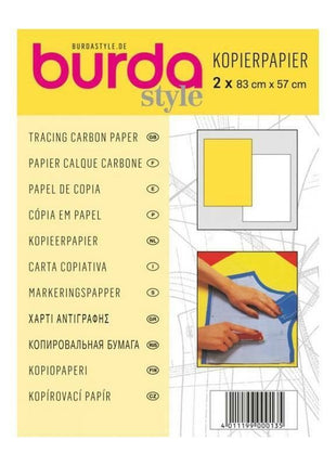Tracing Paper Tissue Carbon Paper by Burda 2 Dressmaker Sheets Per Pack - BTPC - ThreadandTrimmings