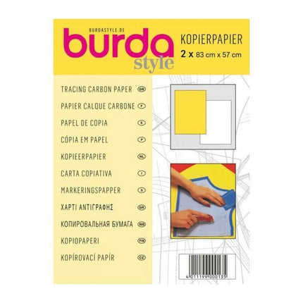 Tracing Paper Tissue Carbon Paper by Burda 2 Dressmaker Sheets Per Pack - BTPC - ThreadandTrimmings