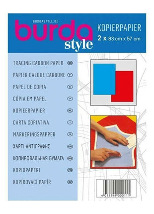 Tracing Paper Tissue Carbon Paper by Burda 2 Dressmaker Sheets Per Pack - BTPC - ThreadandTrimmings