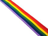 Rainbow Gay Pride Faille Ribbon - 15mm Real Chic - LGBTQ - Choose Own Length