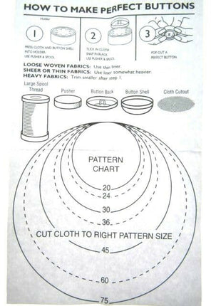 ESSENTIALS COVER BUTTON TOOL (MAKES 11mm, 15mm, 19mm, 22mm & 29mm BUTTONS) - ThreadandTrimmings