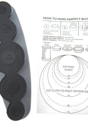 ESSENTIALS COVER BUTTON TOOL (MAKES 11mm, 15mm, 19mm, 22mm & 29mm BUTTONS) - ThreadandTrimmings