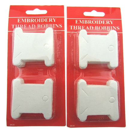 100 Cardboard Embroidery Thread Bobbin Floss cards 38mm (2 x 50 packs) - ThreadandTrimmings