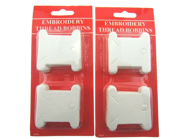 100 Cardboard Embroidery Thread Bobbin Floss cards 38mm (2 x 50 packs) - ThreadandTrimmings