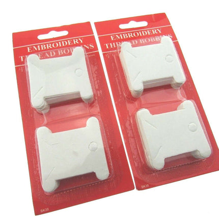 100 Cardboard Embroidery Thread Bobbin Floss cards 38mm (2 x 50 packs) - ThreadandTrimmings
