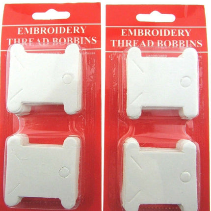 100 Cardboard Embroidery Thread Bobbin Floss cards 38mm (2 x 50 packs) - ThreadandTrimmings