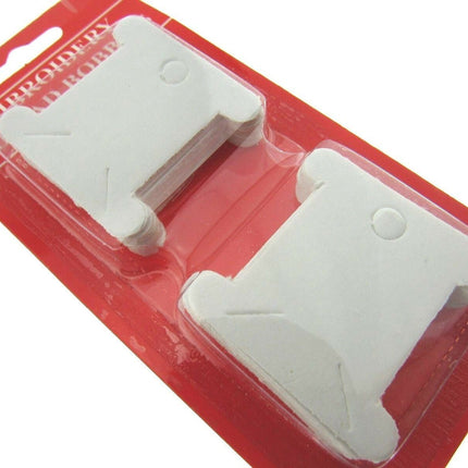 100 Cardboard Embroidery Thread Bobbin Floss cards 38mm (2 x 50 packs) - ThreadandTrimmings