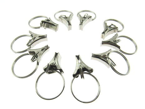 MULTI-PURPOSE METAL CLIP RINGS (RING = 25mm / CLIP= 15mm) - ThreadandTrimmings