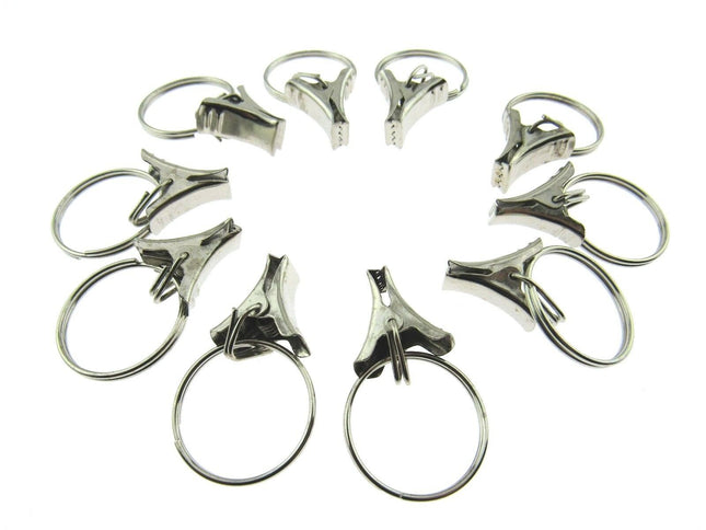 MULTI-PURPOSE METAL CLIP RINGS (RING = 25mm / CLIP= 15mm) - ThreadandTrimmings