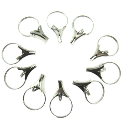 MULTI-PURPOSE METAL CLIP RINGS (RING = 25mm / CLIP= 15mm) - ThreadandTrimmings