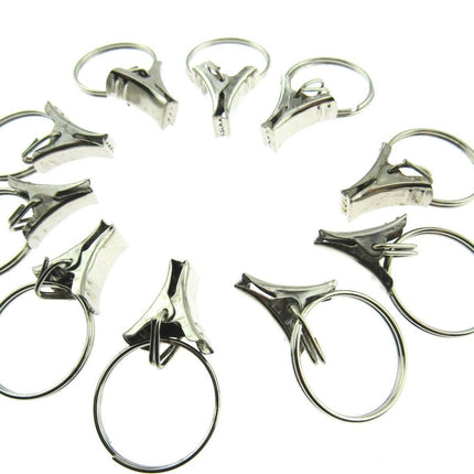 MULTI-PURPOSE METAL CLIP RINGS (RING = 25mm / CLIP= 15mm) - ThreadandTrimmings