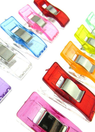 MULTI-PURPOSE WONDER CLIPS 10mm x 25mm - ASSORTED COLOURS - ThreadandTrimmings