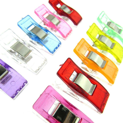 MULTI-PURPOSE WONDER CLIPS 10mm x 25mm - ASSORTED COLOURS - ThreadandTrimmings