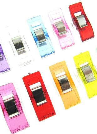 MULTI-PURPOSE WONDER CLIPS 10mm x 25mm - ASSORTED COLOURS - ThreadandTrimmings