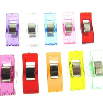MULTI-PURPOSE WONDER CLIPS 10mm x 25mm - ASSORTED COLOURS - ThreadandTrimmings