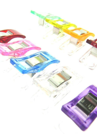 MULTI-PURPOSE WONDER CLIPS 10mm x 25mm - ASSORTED COLOURS - ThreadandTrimmings