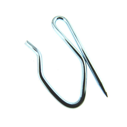 CURTAIN PIN TAPE HOOKS - ZINC (35mm x 20mm) - ThreadandTrimmings