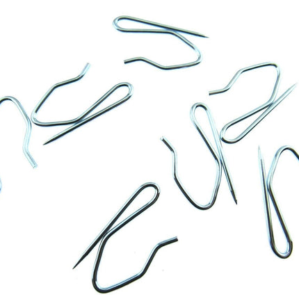 CURTAIN PIN TAPE HOOKS - ZINC (35mm x 20mm) - ThreadandTrimmings