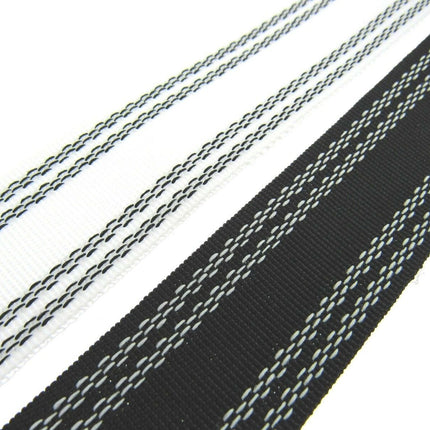 Petersham - Straight Waistband Black or White / 25mm or 38mm - Price per Meter - ThreadandTrimmings