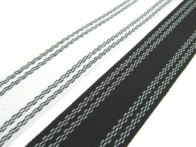 Petersham - Straight Waistband Black or White / 25mm or 38mm - Price per Meter - ThreadandTrimmings