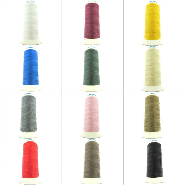 ** 500m SPOOLS of BONDED NYLON 40's THREAD - CHOOSE FROM 15 ASSORTED COLOURS - ThreadandTrimmings