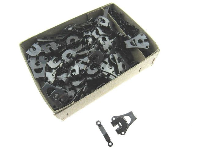 Extra Large Trouser Hook & Bars Oxi Black and Nickel Plated Silver 25mm x 20mm - ThreadandTrimmings
