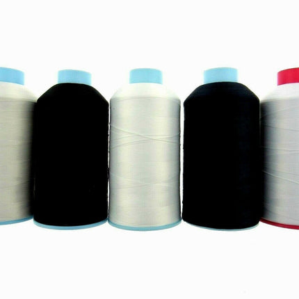 ** 5000 YARD BULK 80's POLYESTER OVER LOCKING THREAD - BLACK, CREAM, IVORY, NAVY - ThreadandTrimmings