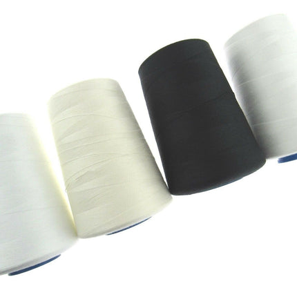 ** 5000 YARD BULK 75's POLYESTER SEWING THREAD - BLACK, CREAM, IVORY, - ThreadandTrimmings