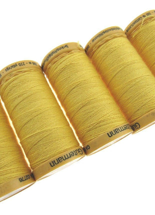 ** 5 x 200m GUTERMANN TACKING THREAD Col 919 /758 /2538 /NATURAL/ PINK/ YELLOW - ThreadandTrimmings