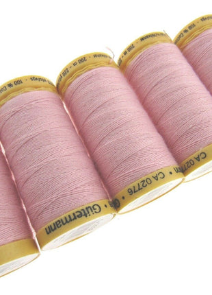 ** 5 x 200m GUTERMANN TACKING THREAD Col 919 /758 /2538 /NATURAL/ PINK/ YELLOW - ThreadandTrimmings