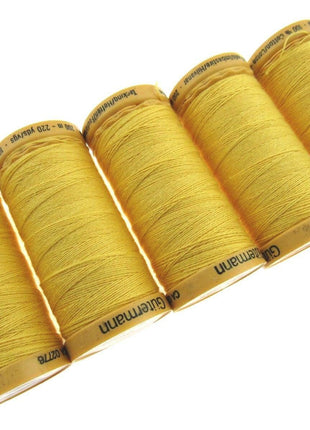 ** 5 x 200m GUTERMANN TACKING THREAD Col 919 /758 /2538 /NATURAL/ PINK/ YELLOW - ThreadandTrimmings