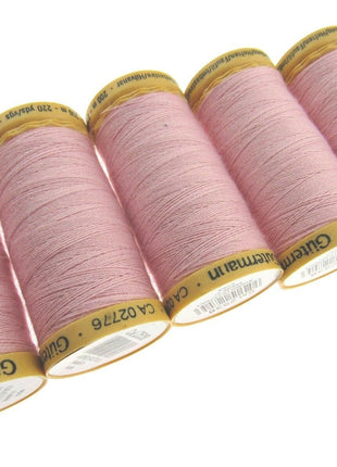** 5 x 200m GUTERMANN TACKING THREAD Col 919 /758 /2538 /NATURAL/ PINK/ YELLOW - ThreadandTrimmings