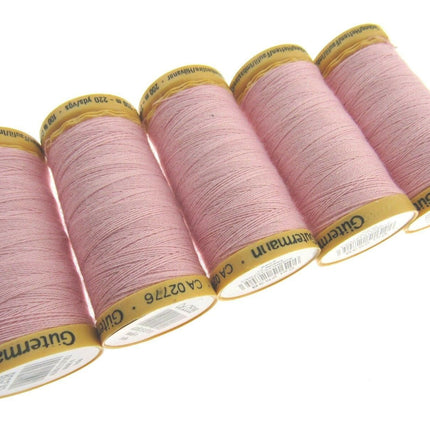 ** 5 x 200m GUTERMANN TACKING THREAD Col 919 /758 /2538 /NATURAL/ PINK/ YELLOW - ThreadandTrimmings