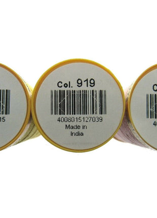** 5 x 200m GUTERMANN TACKING THREAD Col 919 /758 /2538 /NATURAL/ PINK/ YELLOW - ThreadandTrimmings